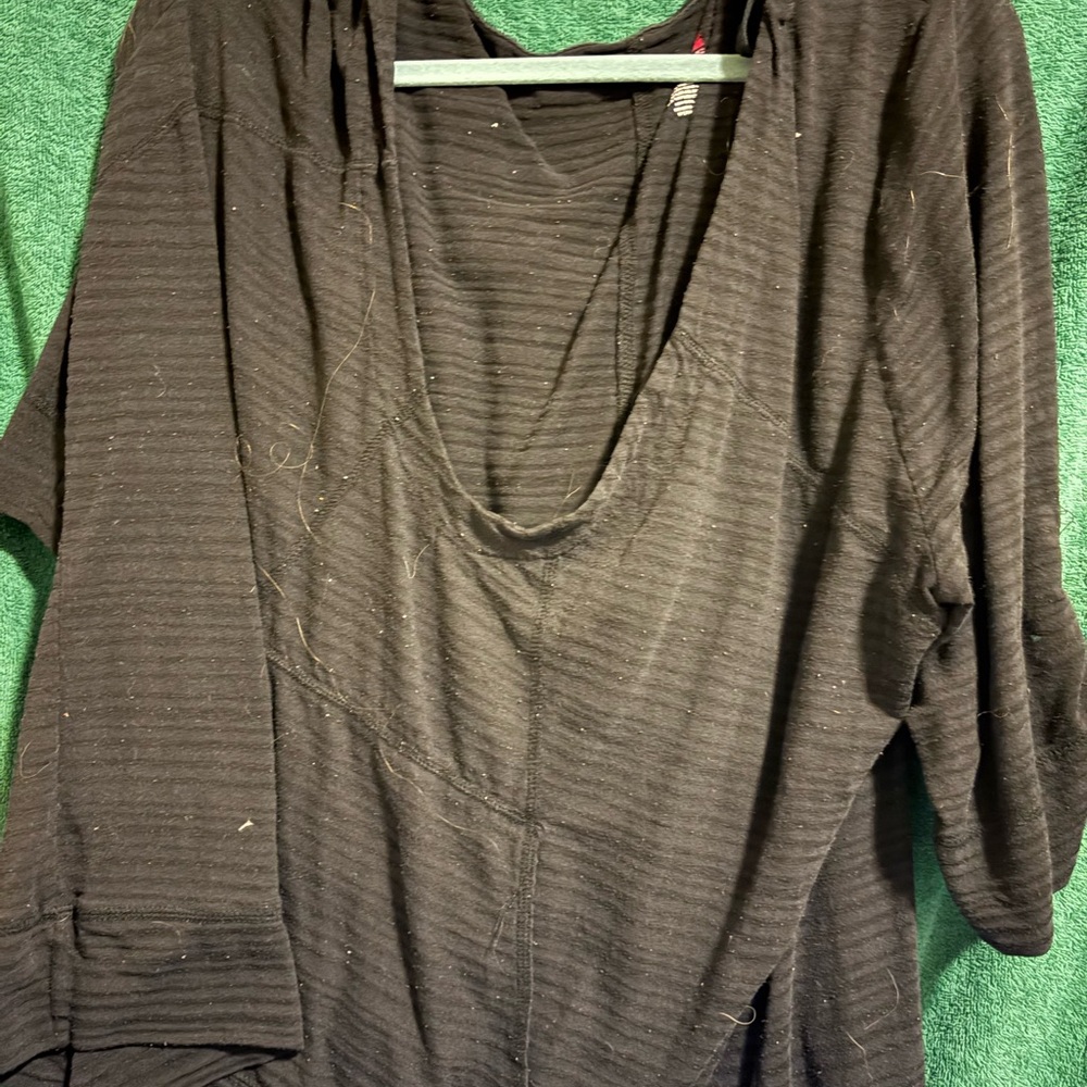 Active USA Black Textured Top